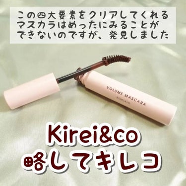 Kirei&co. ボリュームマスカラのクチコミ「侮るなかれ500円マスカラ

■Kirei&co キレイアンドコー
ボリュームマスカラ
〈ブラ.....」（3枚目）