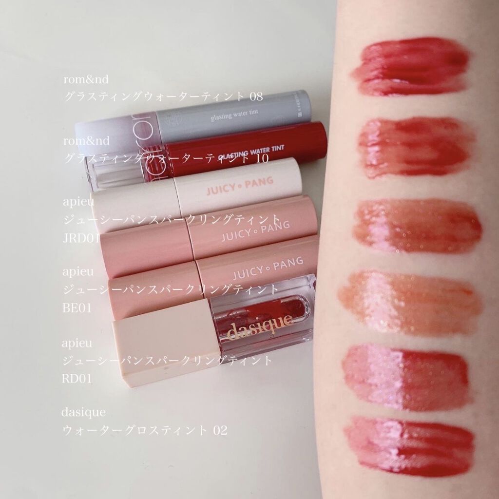 グラスティングウォーターティント/rom&nd/リップティントを使ったクチコミ（2枚目）