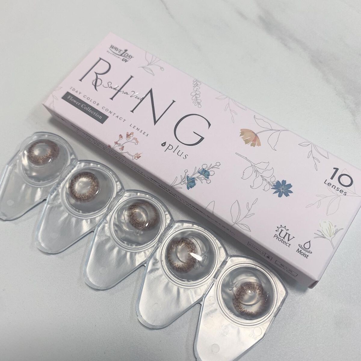 WAVEワンデー UV リング プラス フラワーコレクション/WAVE/ワンデー(1DAY)カラコンを使ったクチコミ(2枚目)
