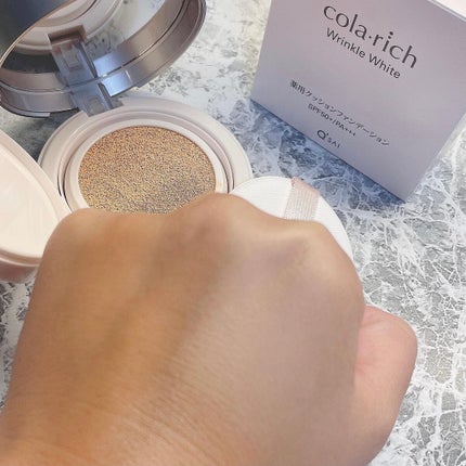 リンクルホワイトクッションファンデーション/コラリッチ/クッションファンデーションを使ったクチコミ(3枚目)