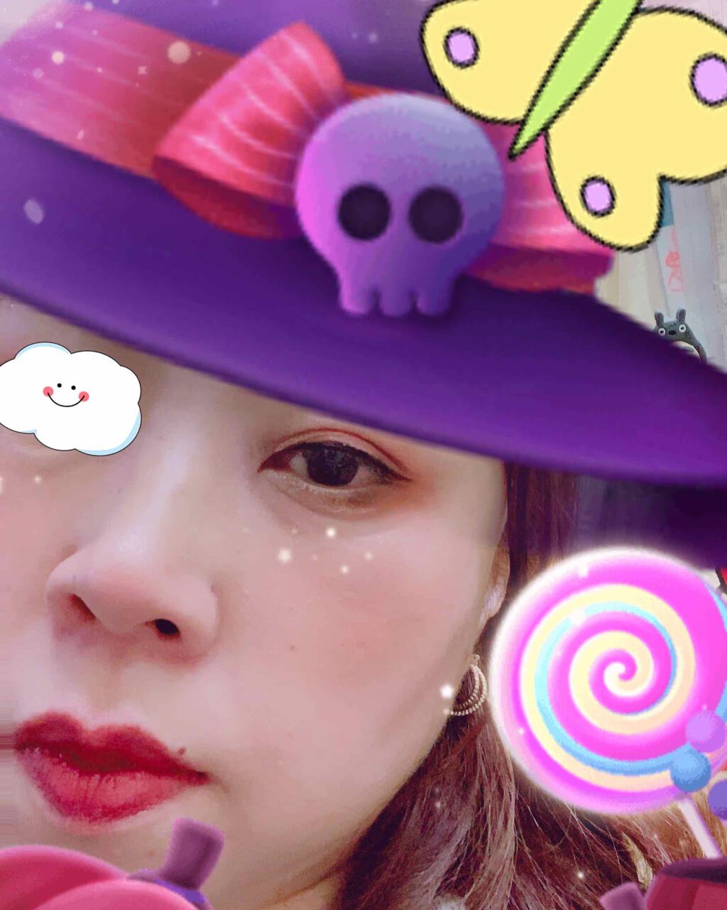 リサ・ラーソン♡クッションファンデマニア on LIPS 「☠🎃HappyHalloween🍭🍬ふふふ(*´v`)メイクは..」(2枚目)
