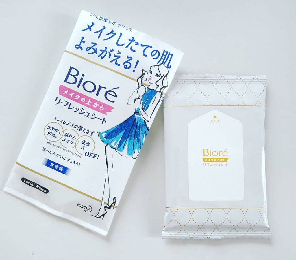 メイクの上からリフレッシュシート/ビオレ/フェイスシートを使ったクチコミ（2枚目）