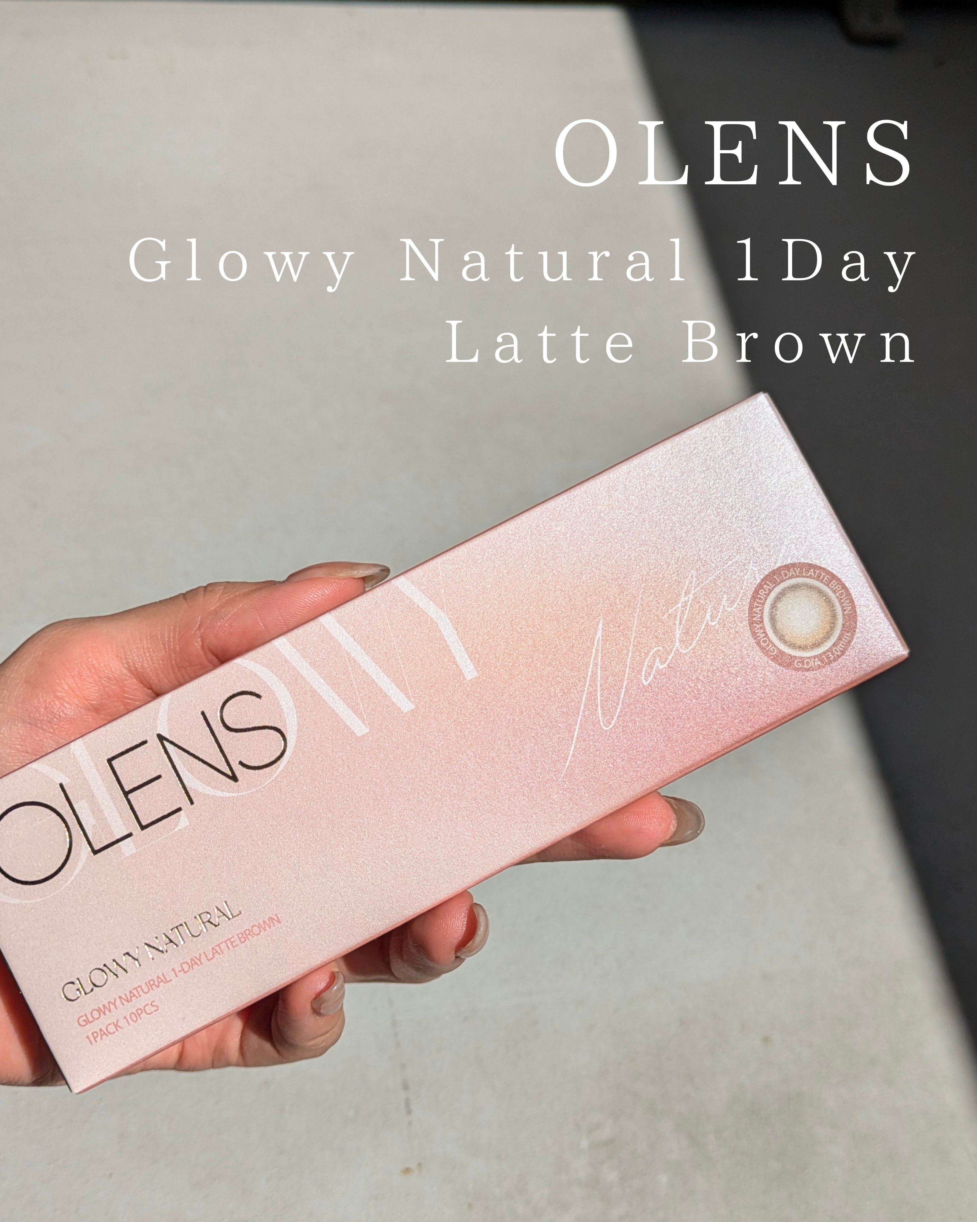 Glowy Natural 1Day ラテブラウン/OLENS/カラーコンタクトレンズを使ったクチコミ（2枚目）