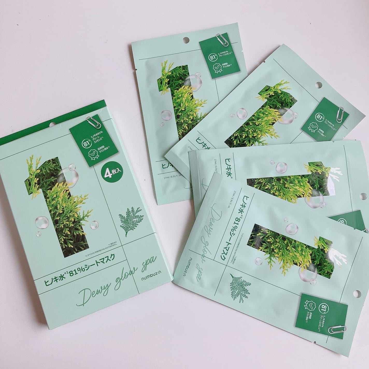 1番 ヒノキ水81%シートマスク/numbuzin/シートマスク・パックを使ったクチコミ(1枚目)