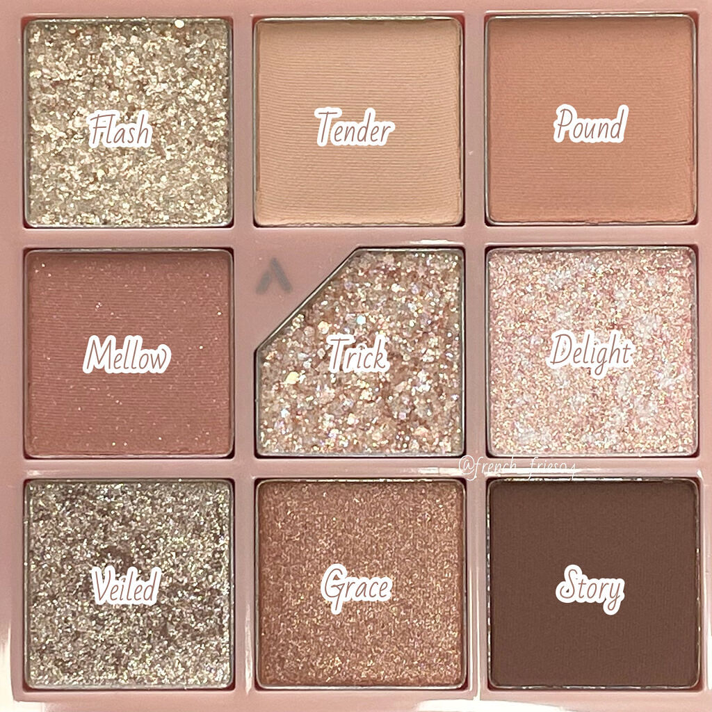 グリッターペディアアイパレット N°3オールオブコーラルピンク/unleashia/アイシャドウパレットを使ったクチコミ（3枚目）