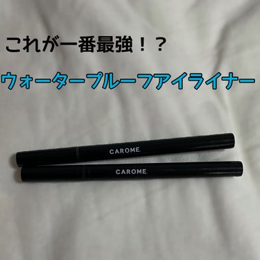 ウォータープルーフ リキッドアイライナー ブラック/CAROME./リキッドアイライナーを使ったクチコミ（1枚目）