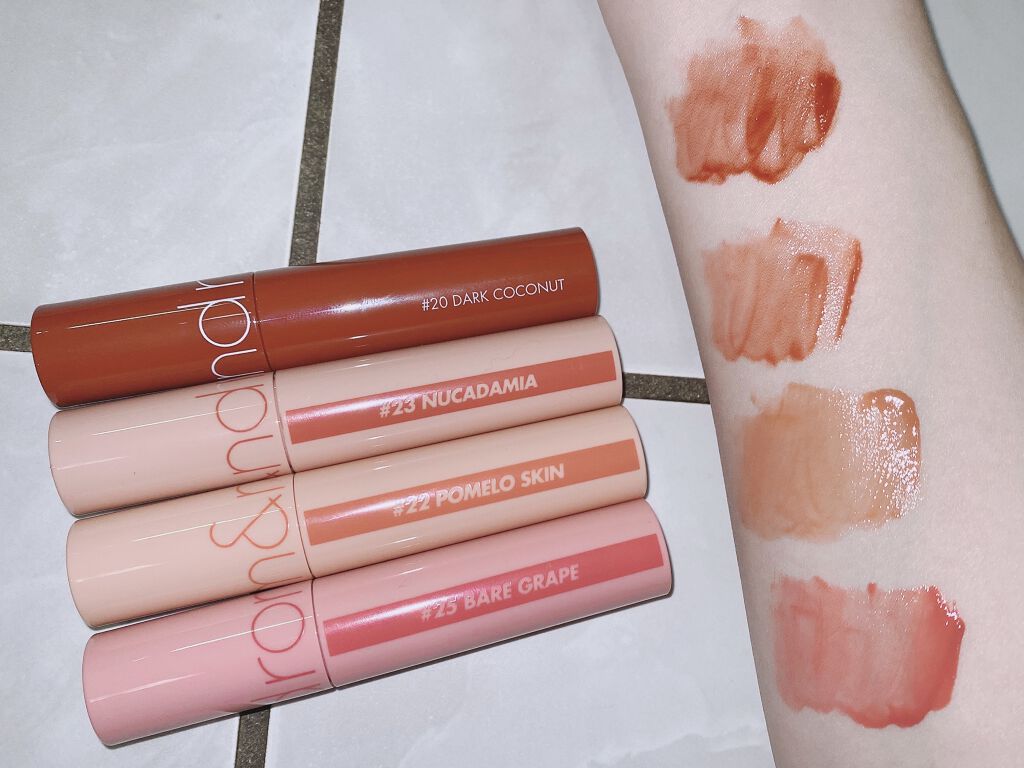 ジューシーラスティングティント/rom&nd/リップティントを使ったクチコミ（3枚目）