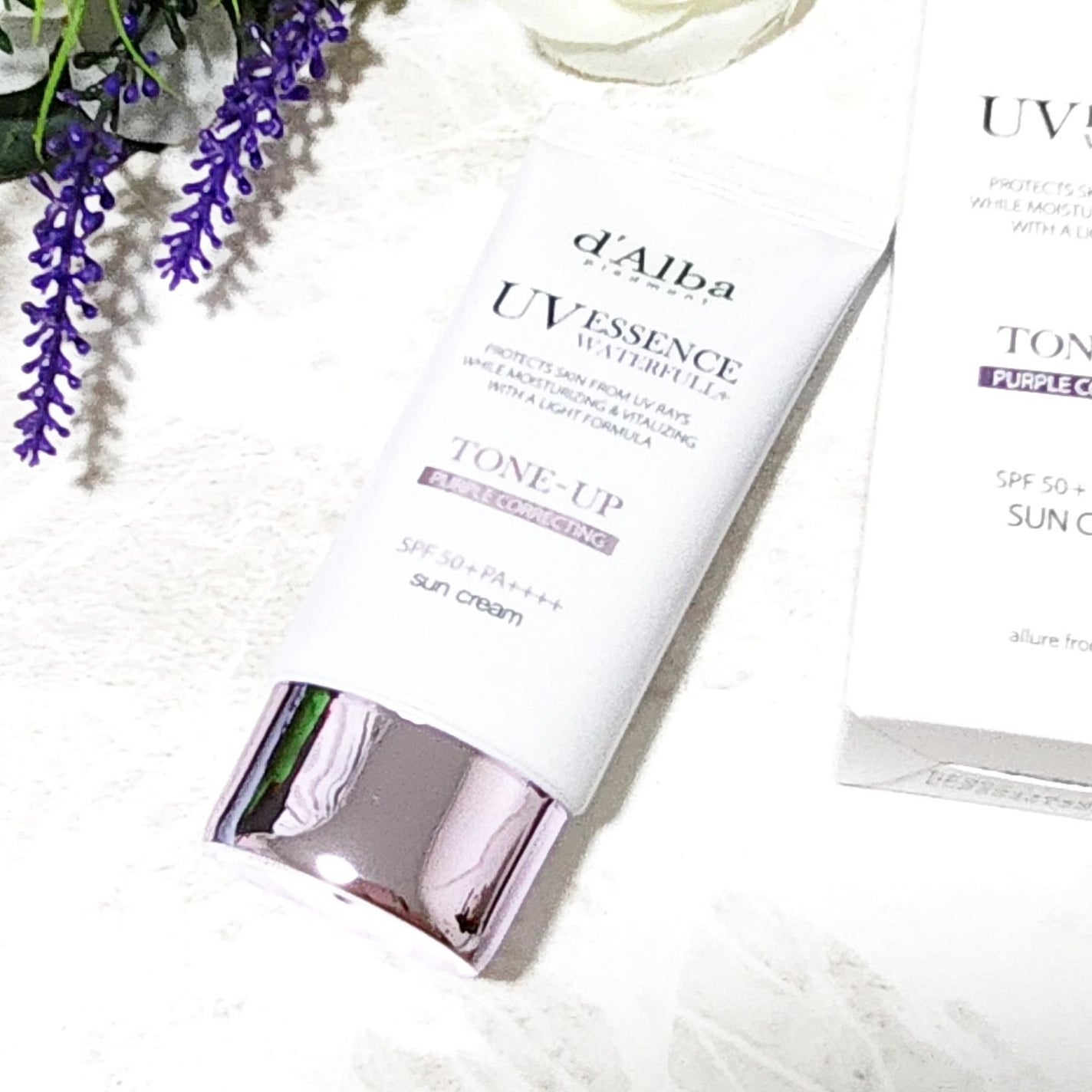 ダルバ ウォータフル トーンアップ サンクリーム(パープル)/ダルバ/日焼け止めクリームを使ったクチコミ(2枚目)