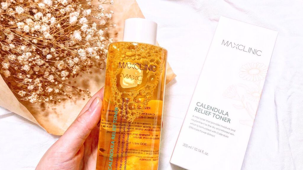 カレンデュラリリーフトナー/MAXCLINIC/化粧水を使ったクチコミ（2枚目）