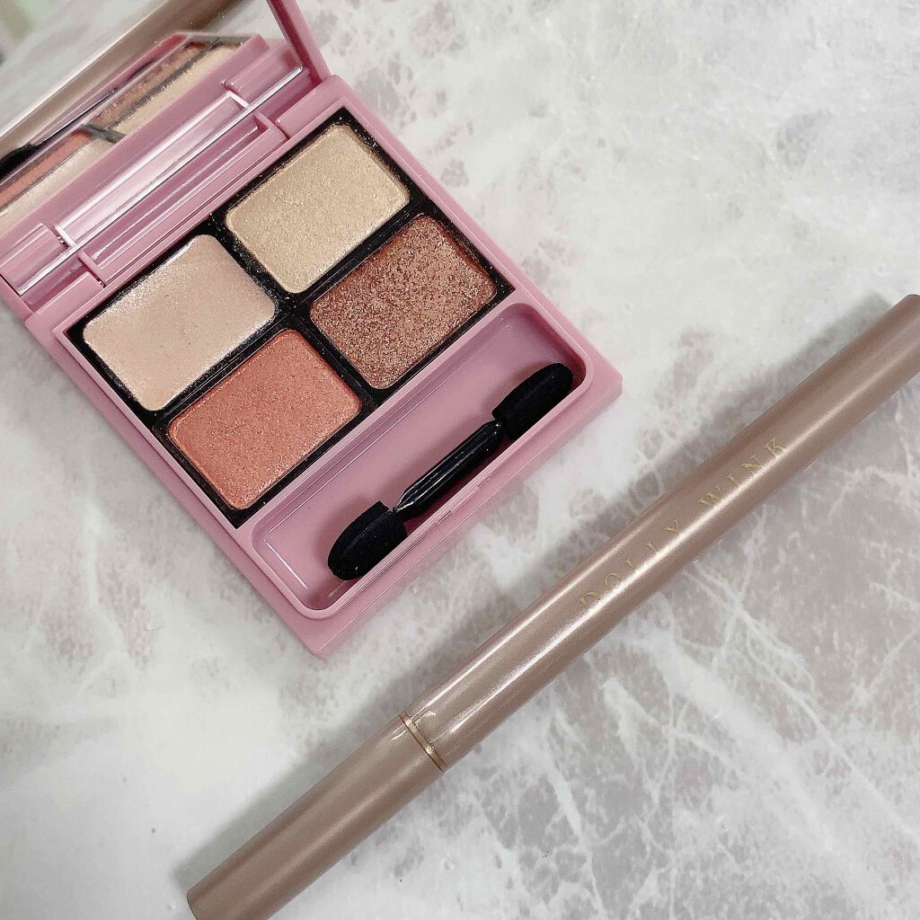 カスタムシャドウ 10 シャンパンバニラ/ドーリーウインク/単色アイシャドウを使ったクチコミ（3枚目）