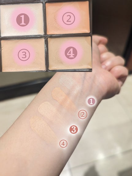 トーンパーフェクティング パレット/DECORTÉ/パレットコンシーラーを使ったクチコミ(2枚目)