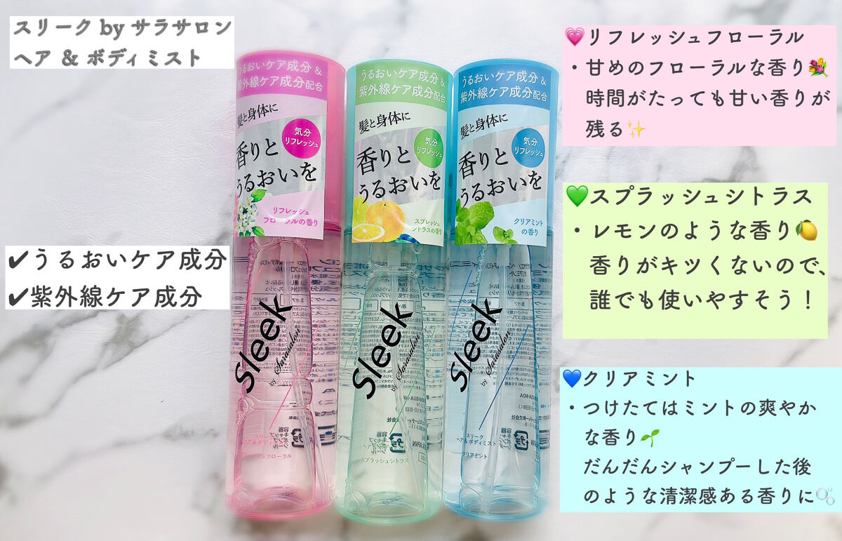 ヘア＆ボディミスト/スリーク by サラサロン/ヘアミストを使ったクチコミ（1枚目）