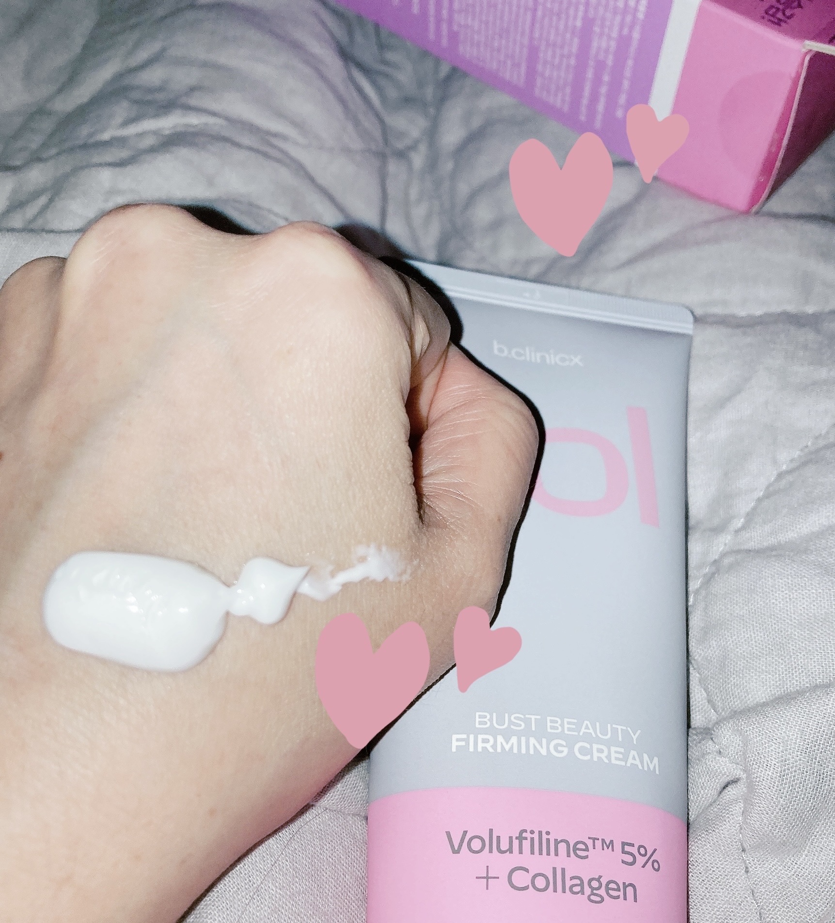 バストビューティーパーミングクリーム/b.clinicx/バスト・ヒップケアを使ったクチコミ（2枚目）