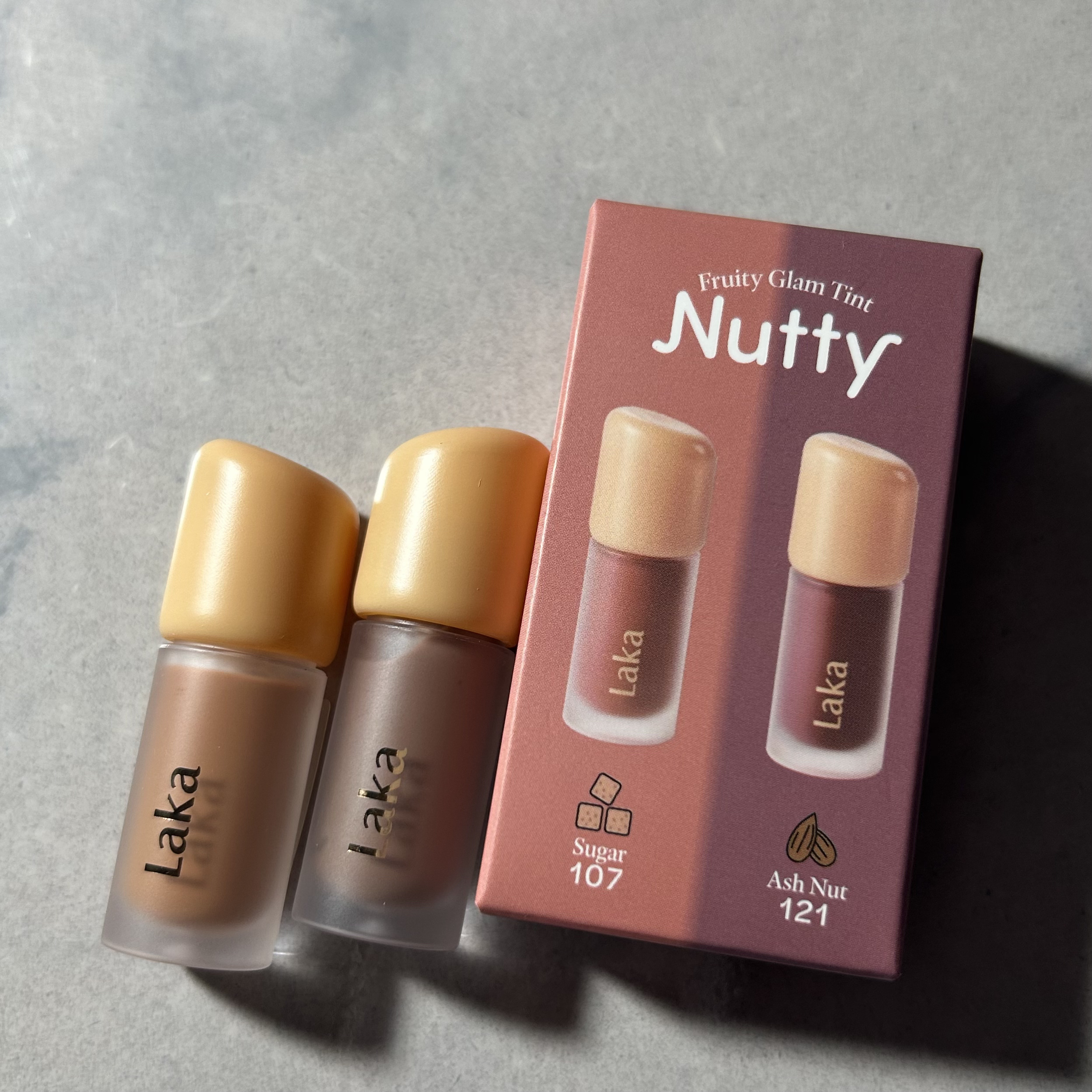 フルーティーグラムティント ミニデュオ/Laka/リップティントを使ったクチコミ（1枚目）