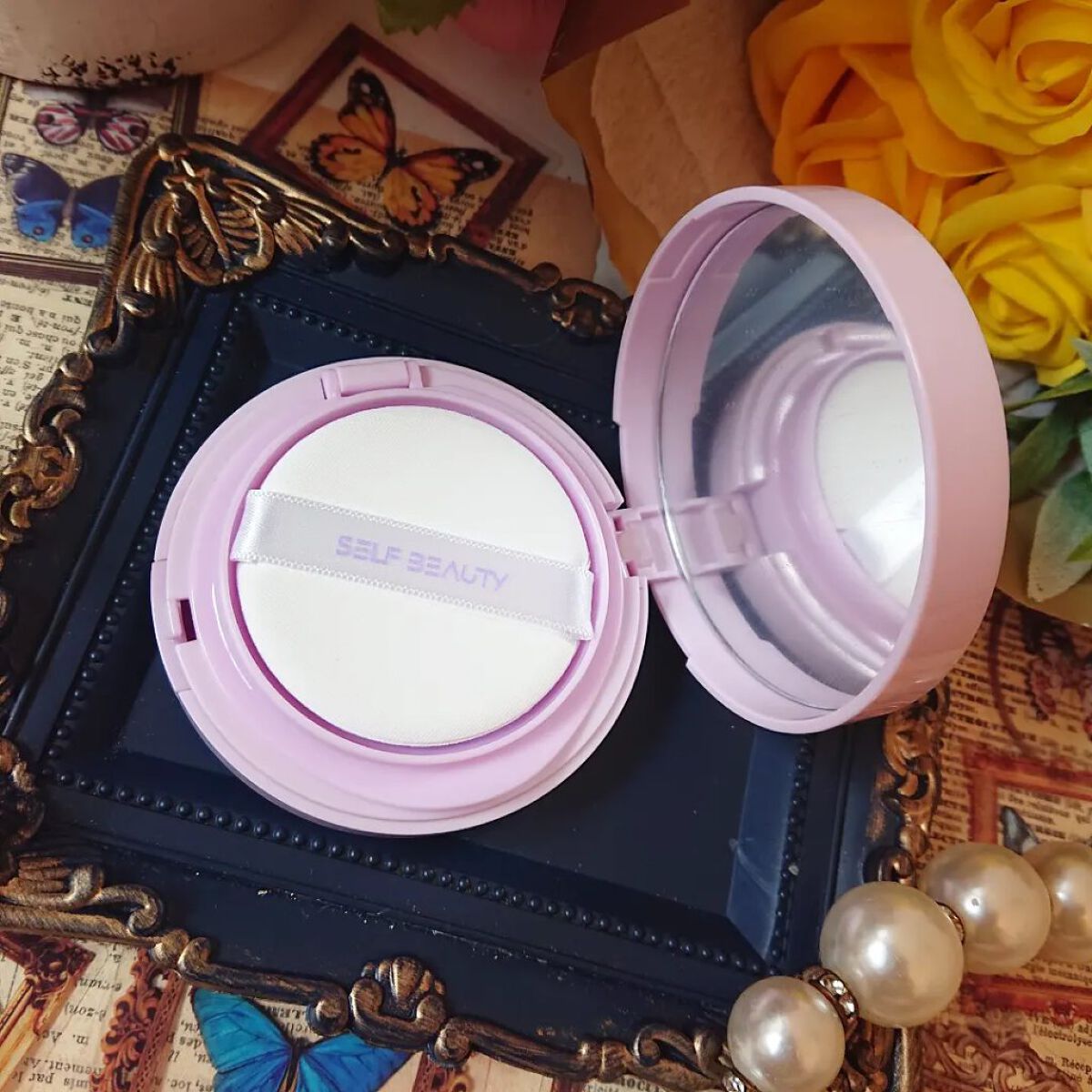 ユニコーン オーロラ光彩クッション/SELF BEAUTY/クッションファンデーションを使ったクチコミ（3枚目）