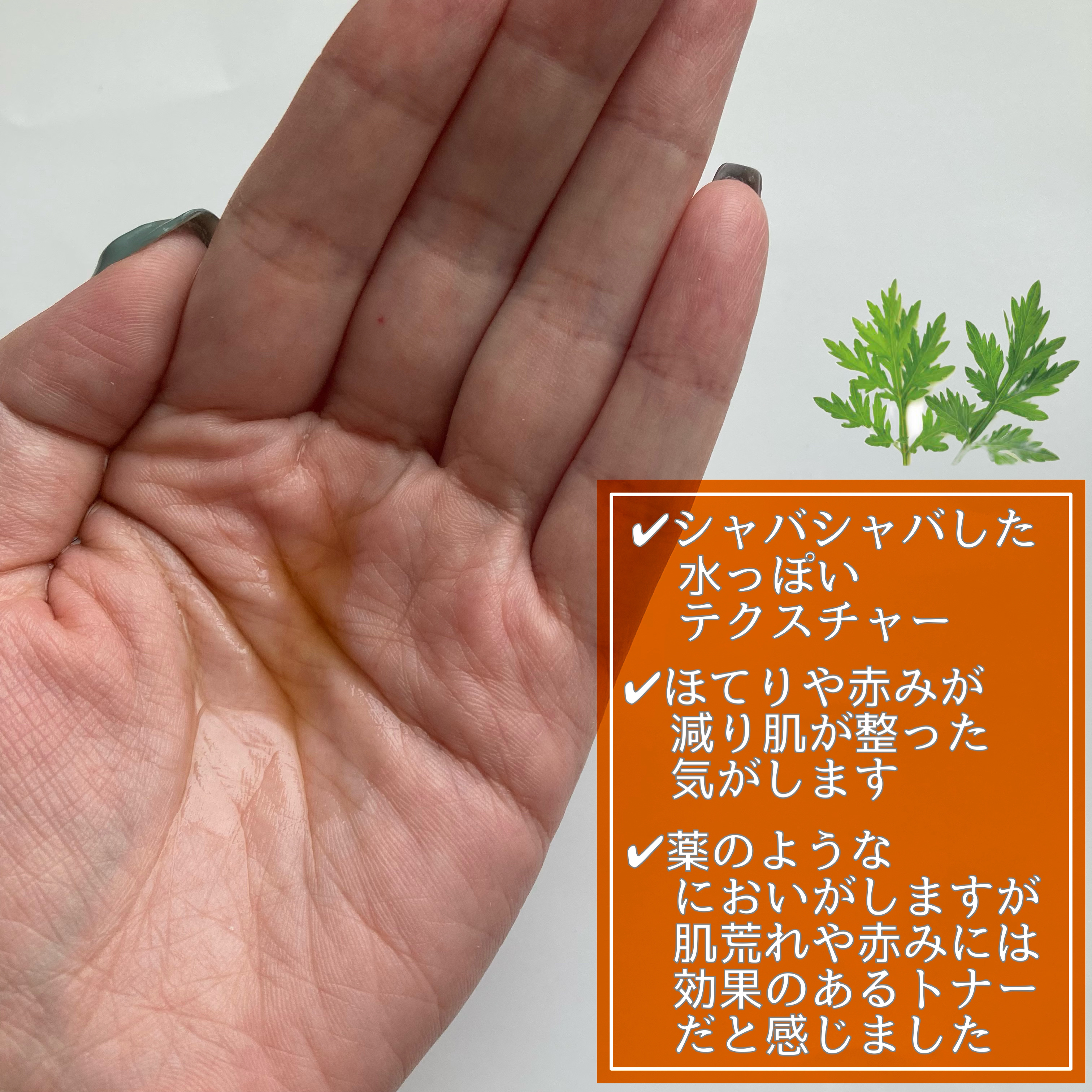 JUST ONE ヴィーガンエッセンス カワラヨモギ花エキス/BOM/化粧水を使ったクチコミ（2枚目）