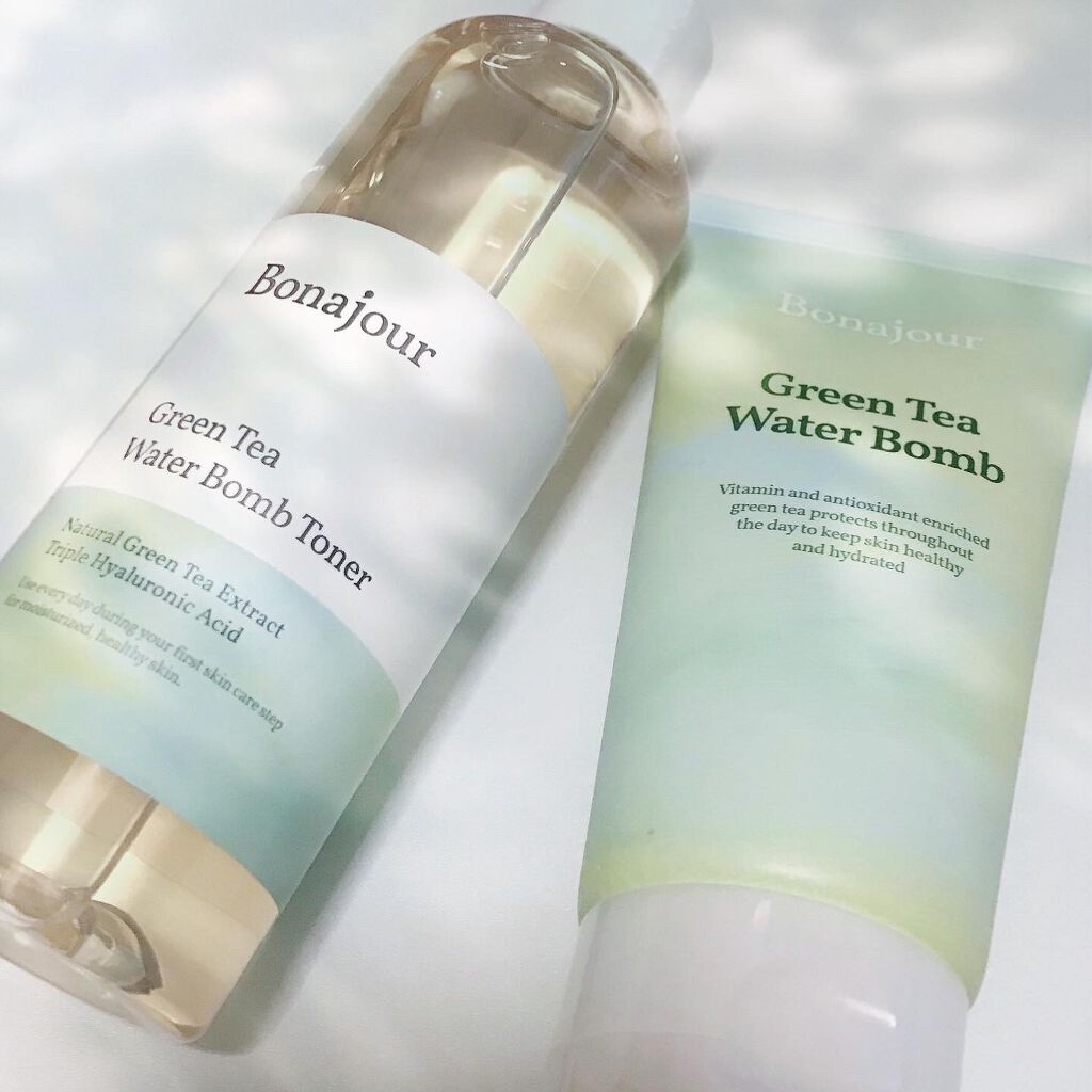 グリーンティーウォーターボム/Bonajour/フェイスクリームを使ったクチコミ（2枚目）