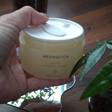 オレンジクレンジングシャーベット/AROMATICA/クレンジングバームを使ったクチコミ(3枚目)