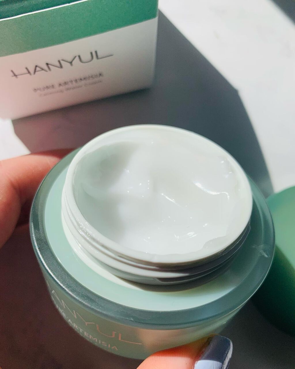 ピュアアルテミシア カーミングウォータークリーム/HANYUL(ハンユル)/フェイスクリームを使ったクチコミ（2枚目）