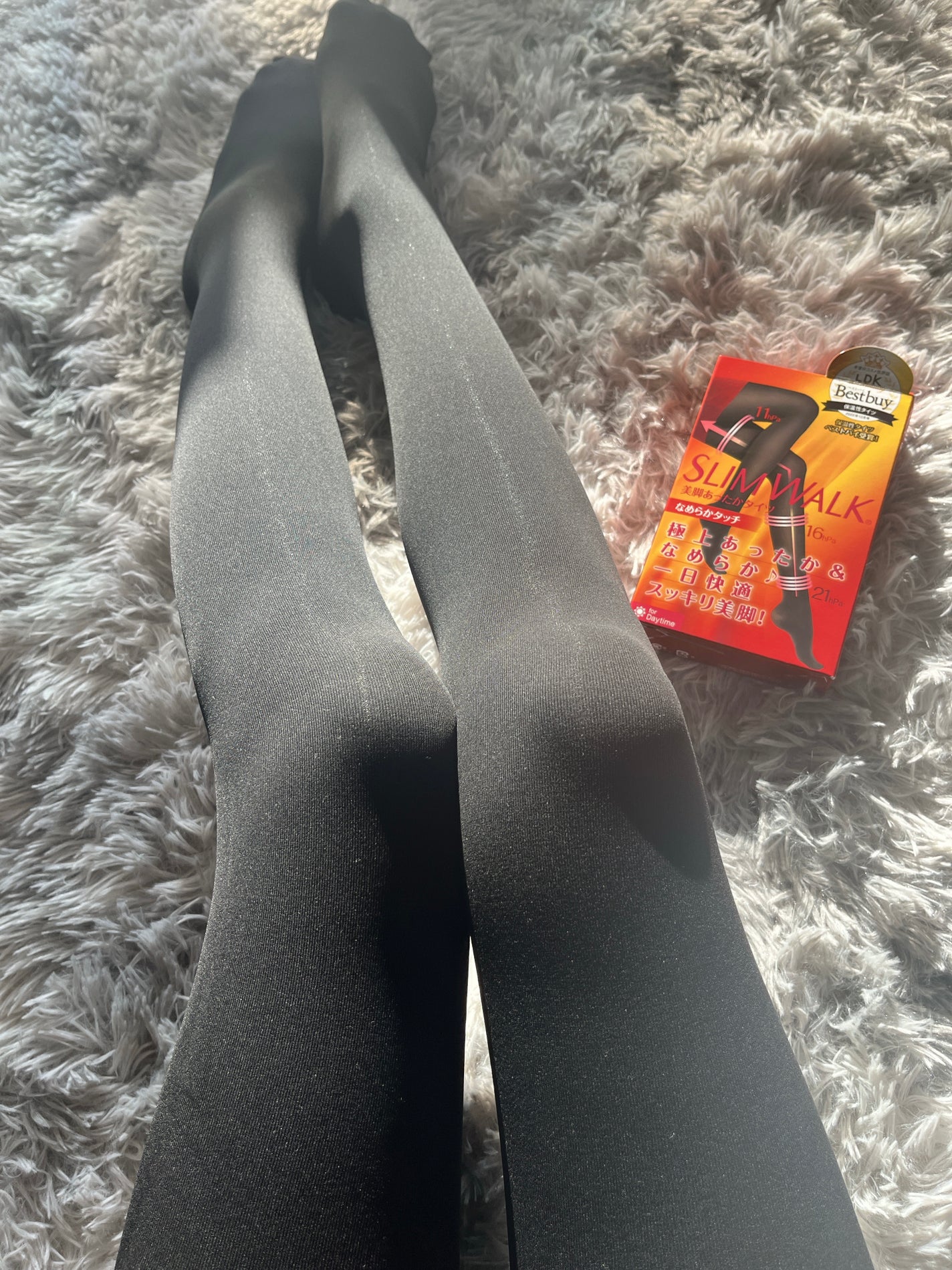 スリムウォーク 美脚あったかタイツ なめらかタッチ/SLIMWALK/着圧ソックス・レギンスを使ったクチコミ(2枚目)