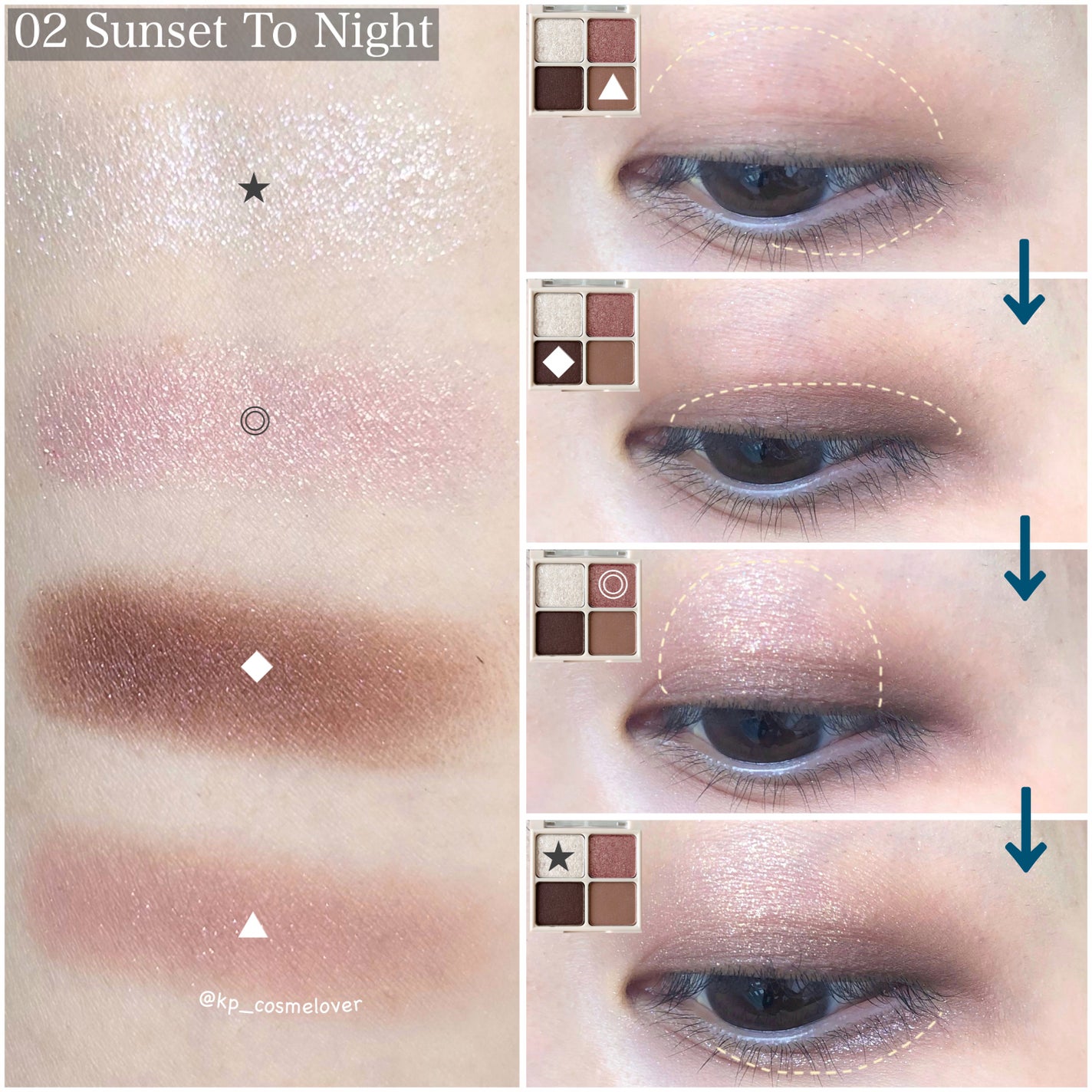 アイパレット インザスターズ/Glint/アイシャドウパレットを使ったクチコミ(7枚目)