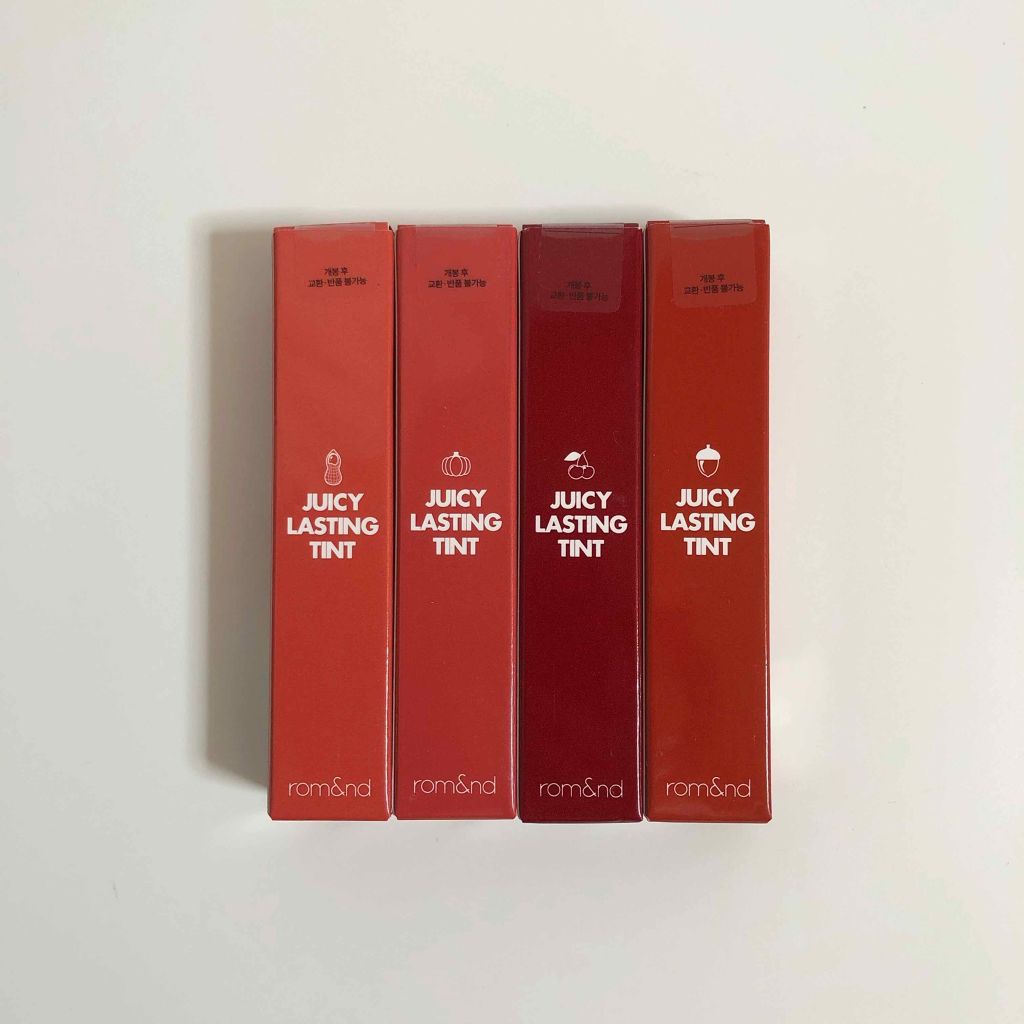 ジューシーラスティングティント/rom&nd/リップティントを使ったクチコミ(4枚目)