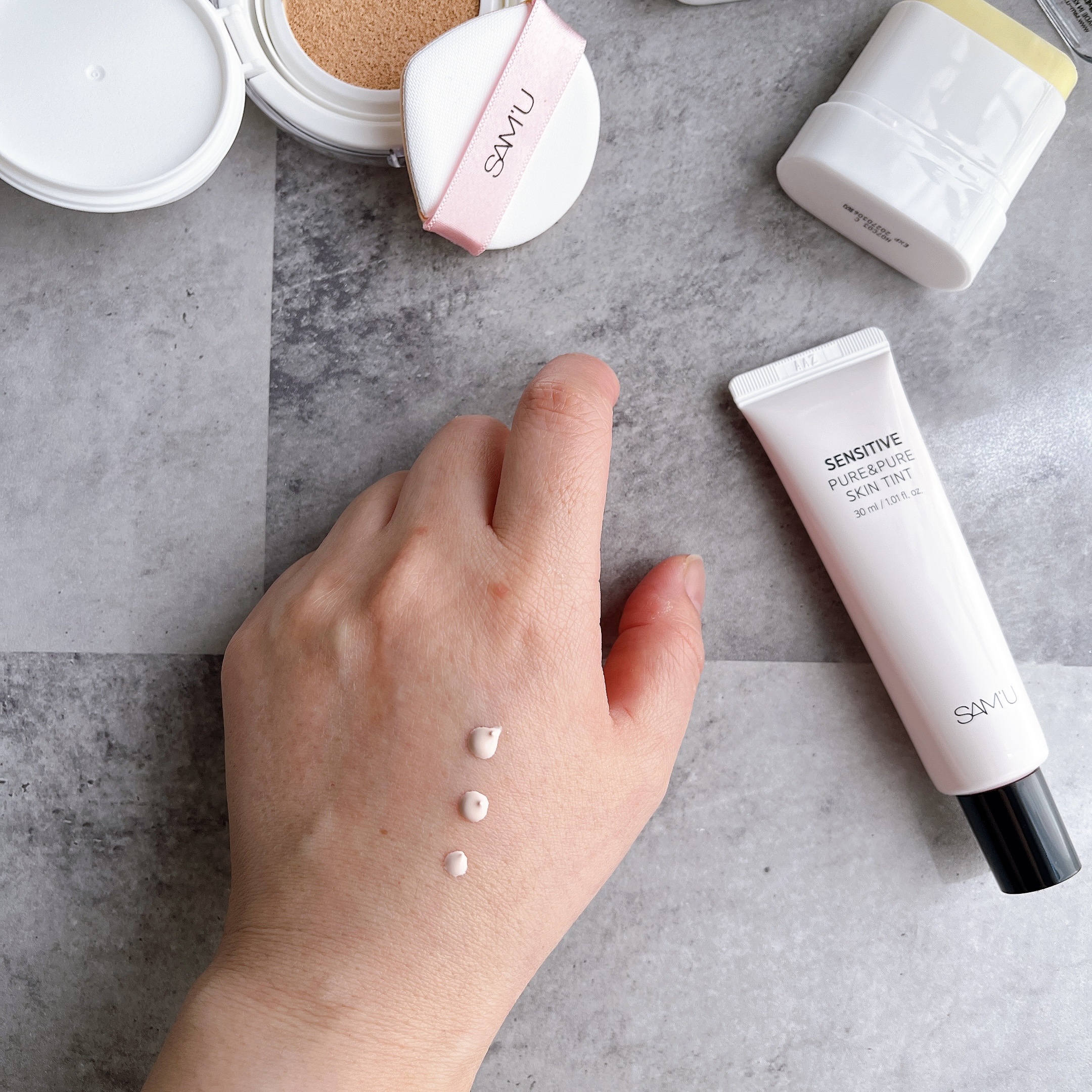 センシティブピュア＆ピュアクッション/SAM'U/クッションファンデーションを使ったクチコミ（3枚目）