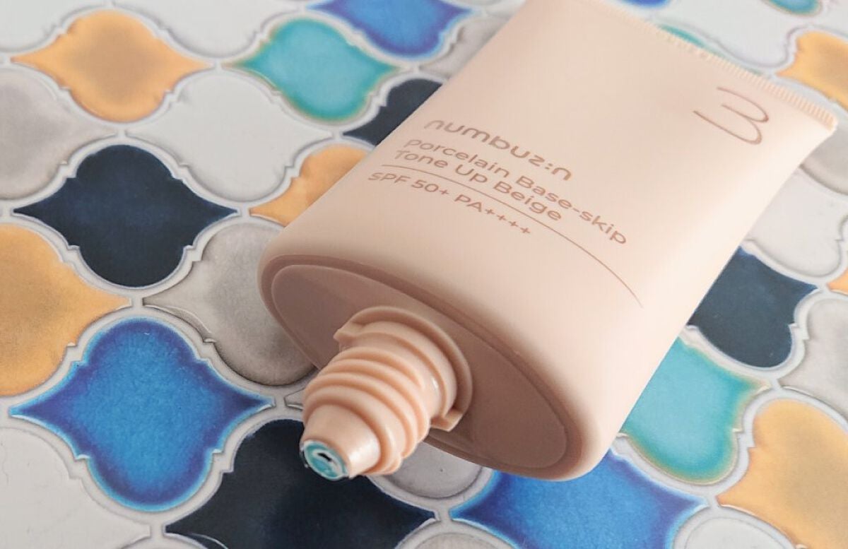 3番 ノーファンデ陶器肌トーンアップクリーム/numbuzin/化粧下地を使ったクチコミ(2枚目)