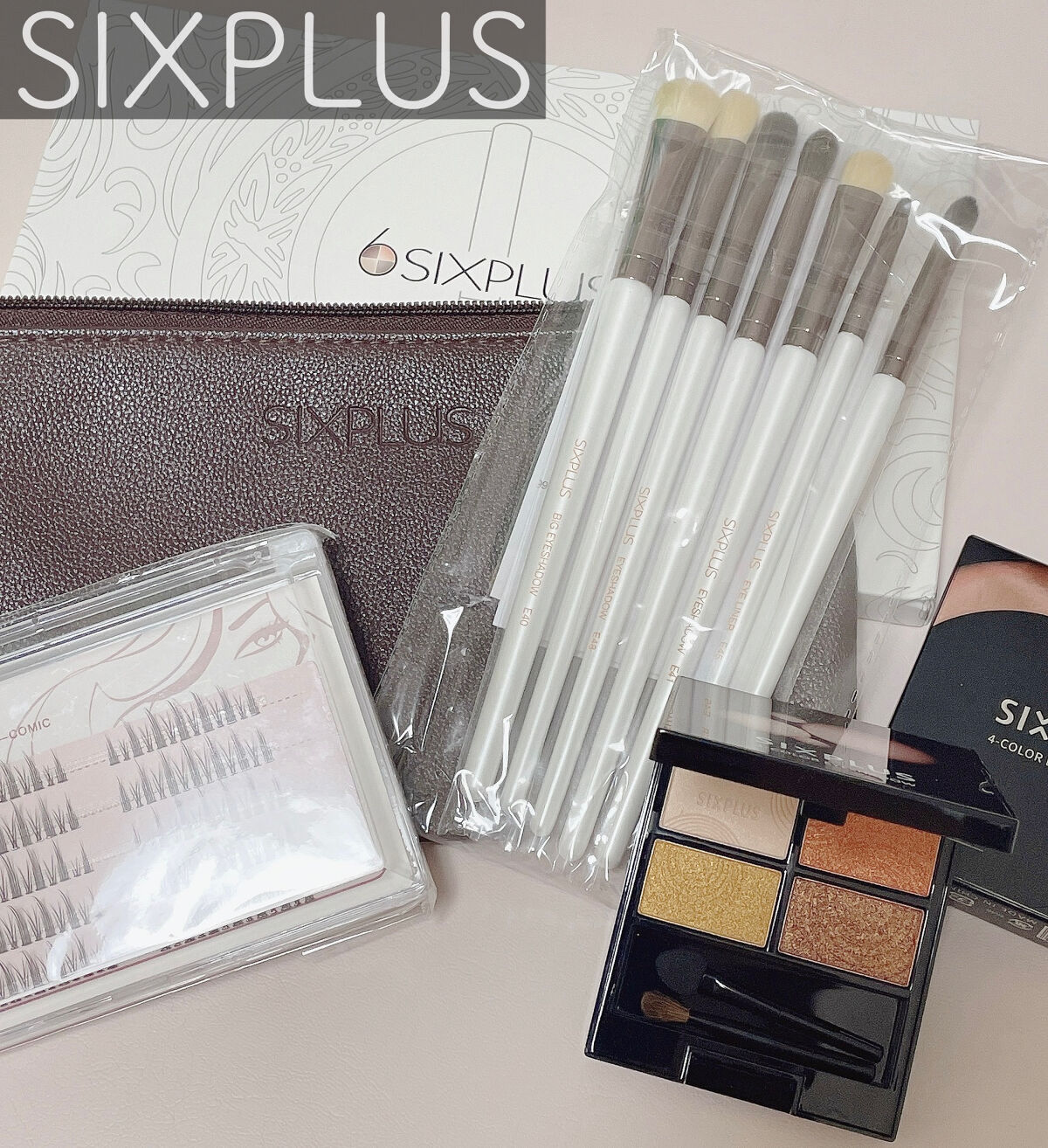 SIXPLUS ホワイトパール アイメイクブラシ 7本セット/SIXPLUS/メイクブラシを使ったクチコミ（1枚目）