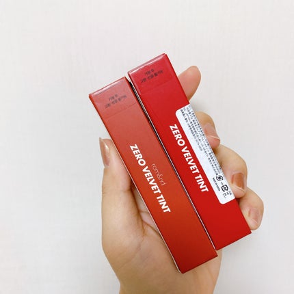 ゼロベルベットティント 13 ベリーケーキ(BERRY CAKE)/rom&nd/リップティントを使ったクチコミ(2枚目)