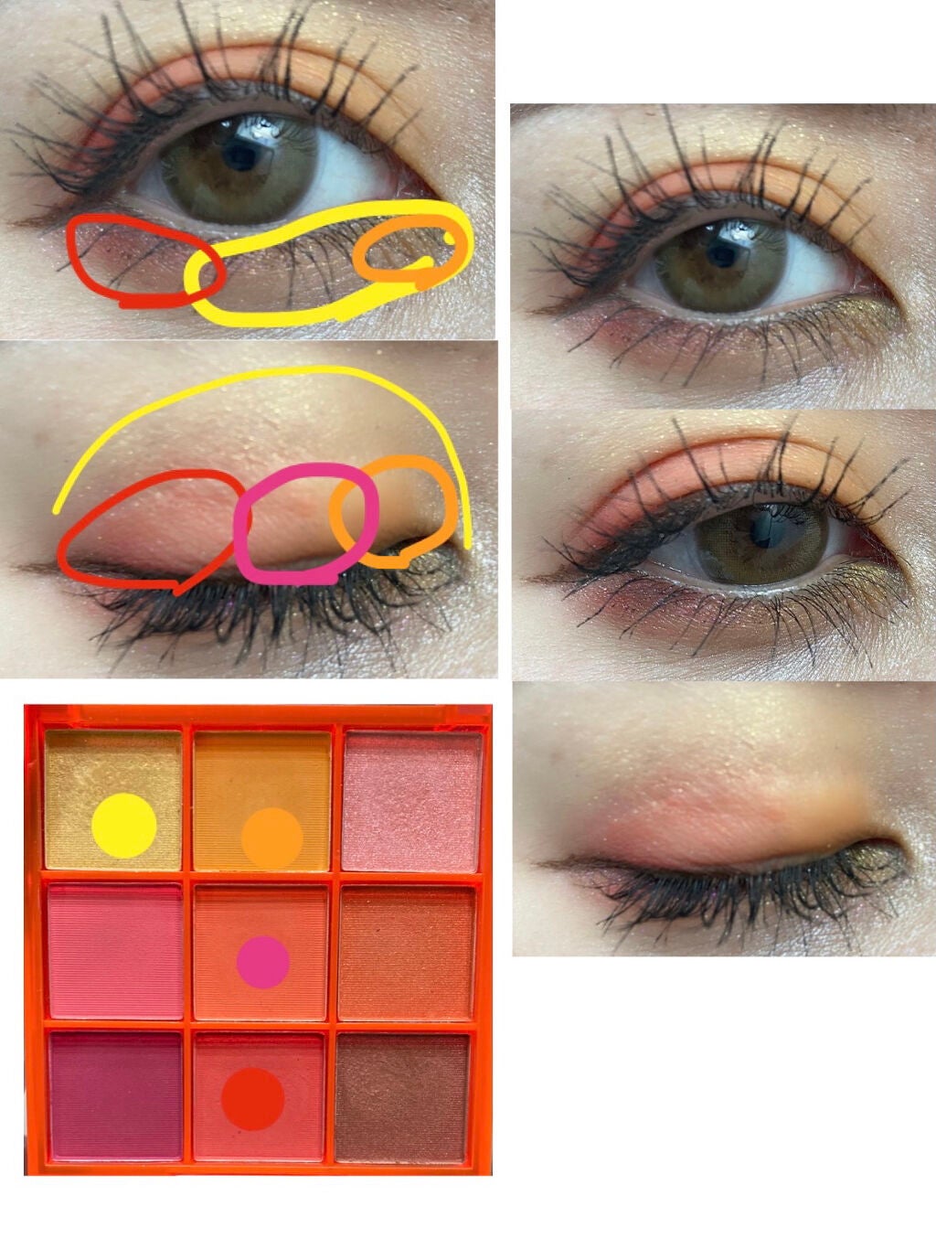 UR GLAM BLOOMING EYE COLOR PALETTE/U R GLAM/アイシャドウパレットを使ったクチコミ(2枚目)