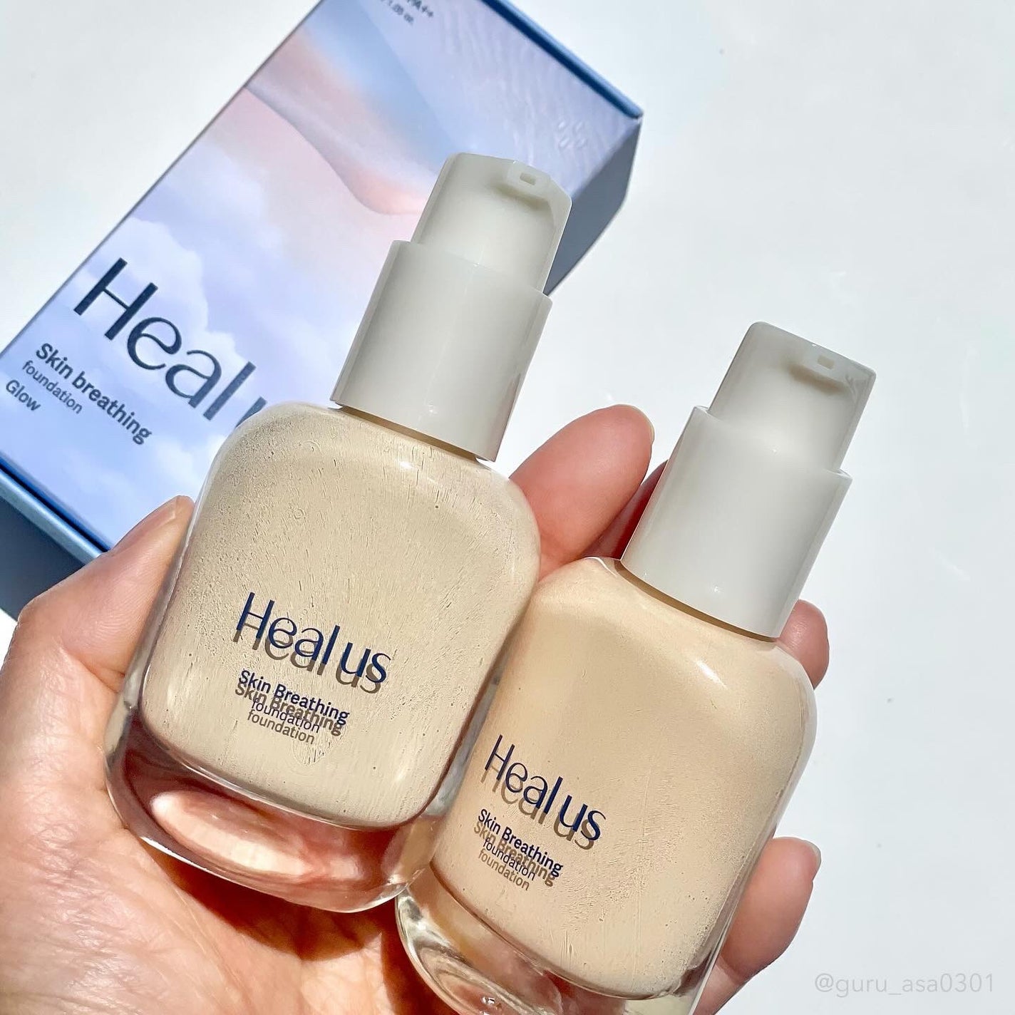 Skin  breathing foundation Glow/Healus/リキッドファンデーションを使ったクチコミ(2枚目)