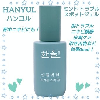 HANYUL(ハンユル) ミント トラブルスポットジェルのクチコミ「🌱⋆｡ HANYUL サンドゥル薄荷 🌱⋆｡
 ミント トラブル スポットジェル
～肌トラブル.....」（1枚目）