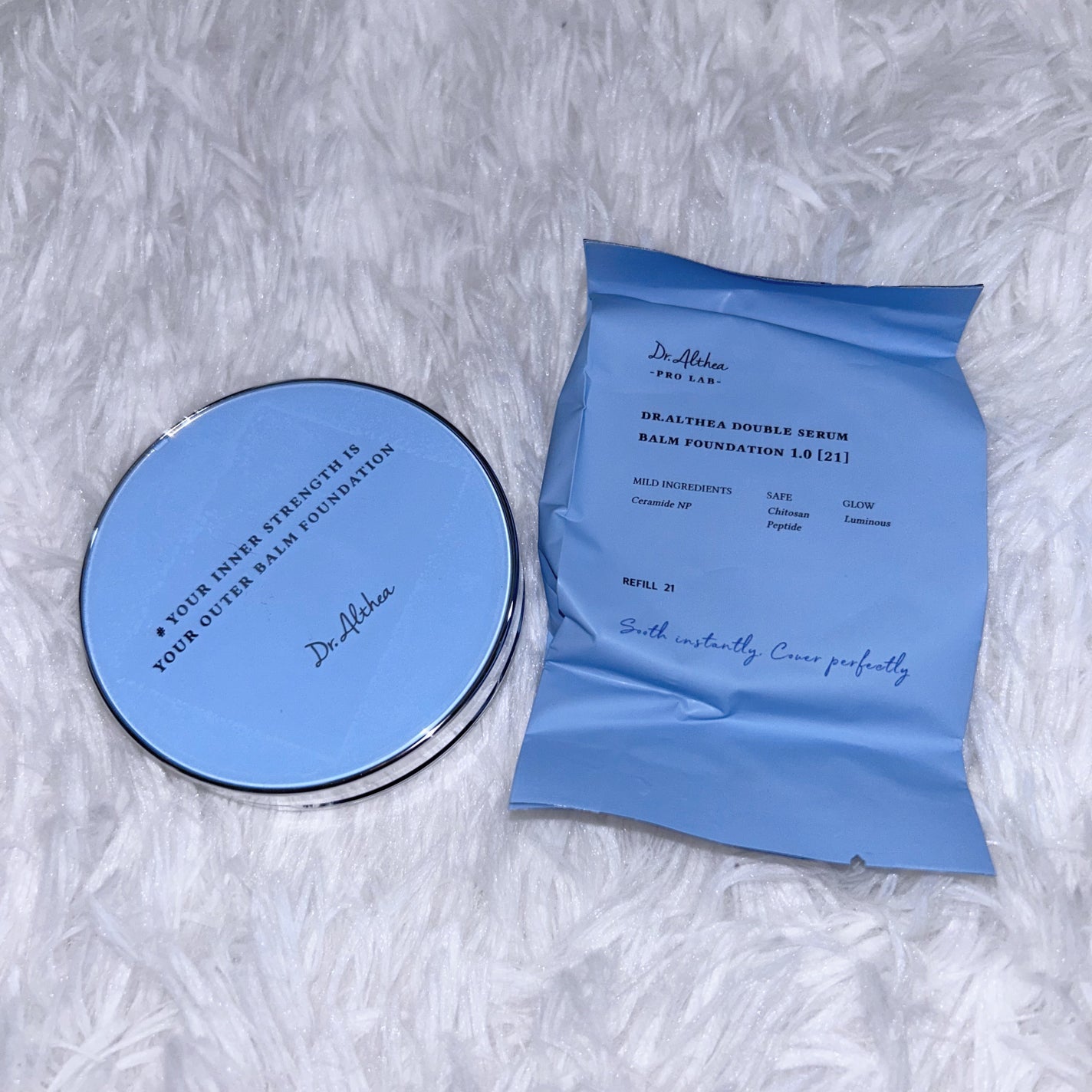 ダブル セラム バーム ファンデーション/Dr.Althea/クリーム・エマルジョンファンデーションを使ったクチコミ(3枚目)