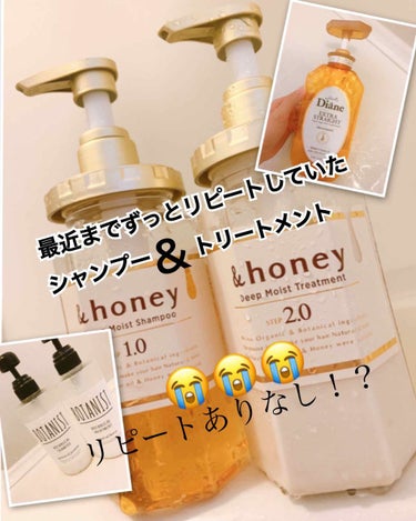 
最近まで愛用していた
✔️&honey
ディープモイストシャンプー1.0
ヘアートリートメント2.0
ディープモイストヘアパック1.5

ボトル ¥1400  ／ 詰め替え ¥1000
ヘアパック チ