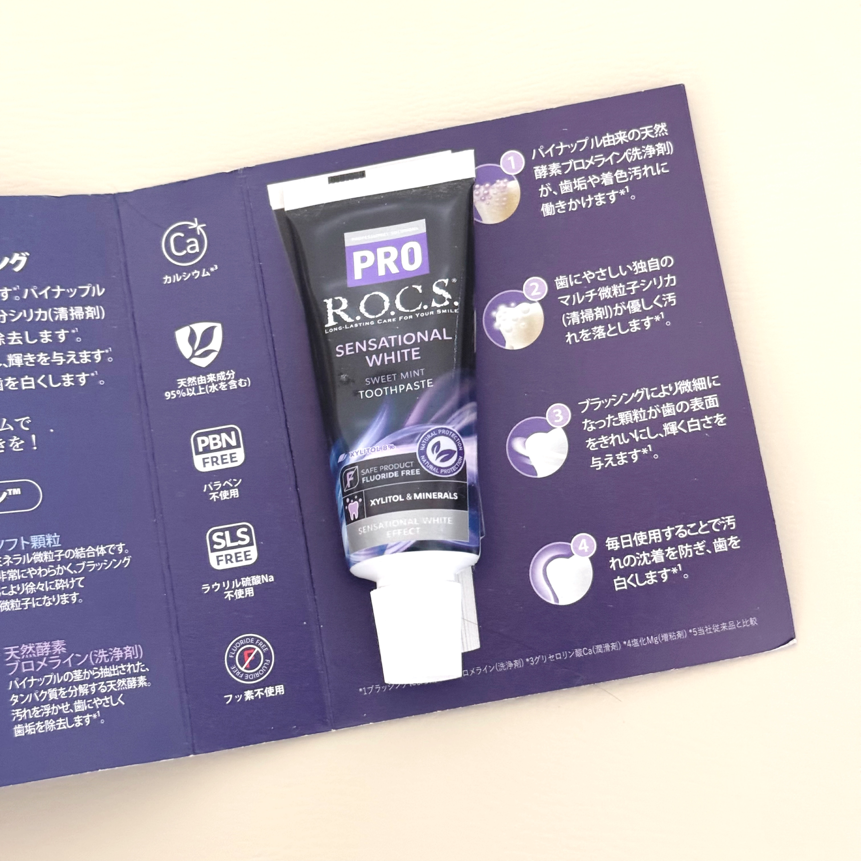 センセーションホワイトニング/R.O.C.S./歯磨き粉を使ったクチコミ（1枚目）