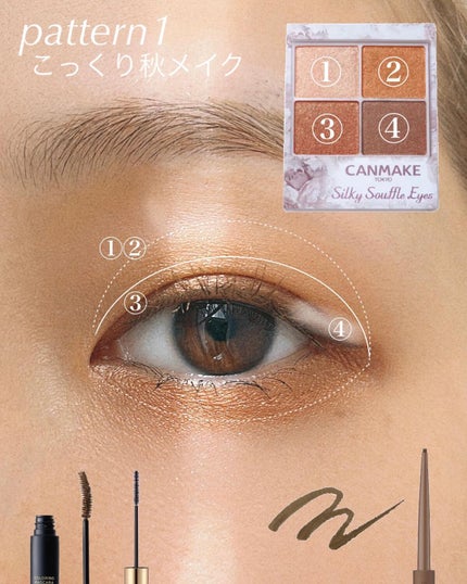 シルキースフレアイズ/キャンメイク/アイシャドウパレットを使ったクチコミ(4枚目)