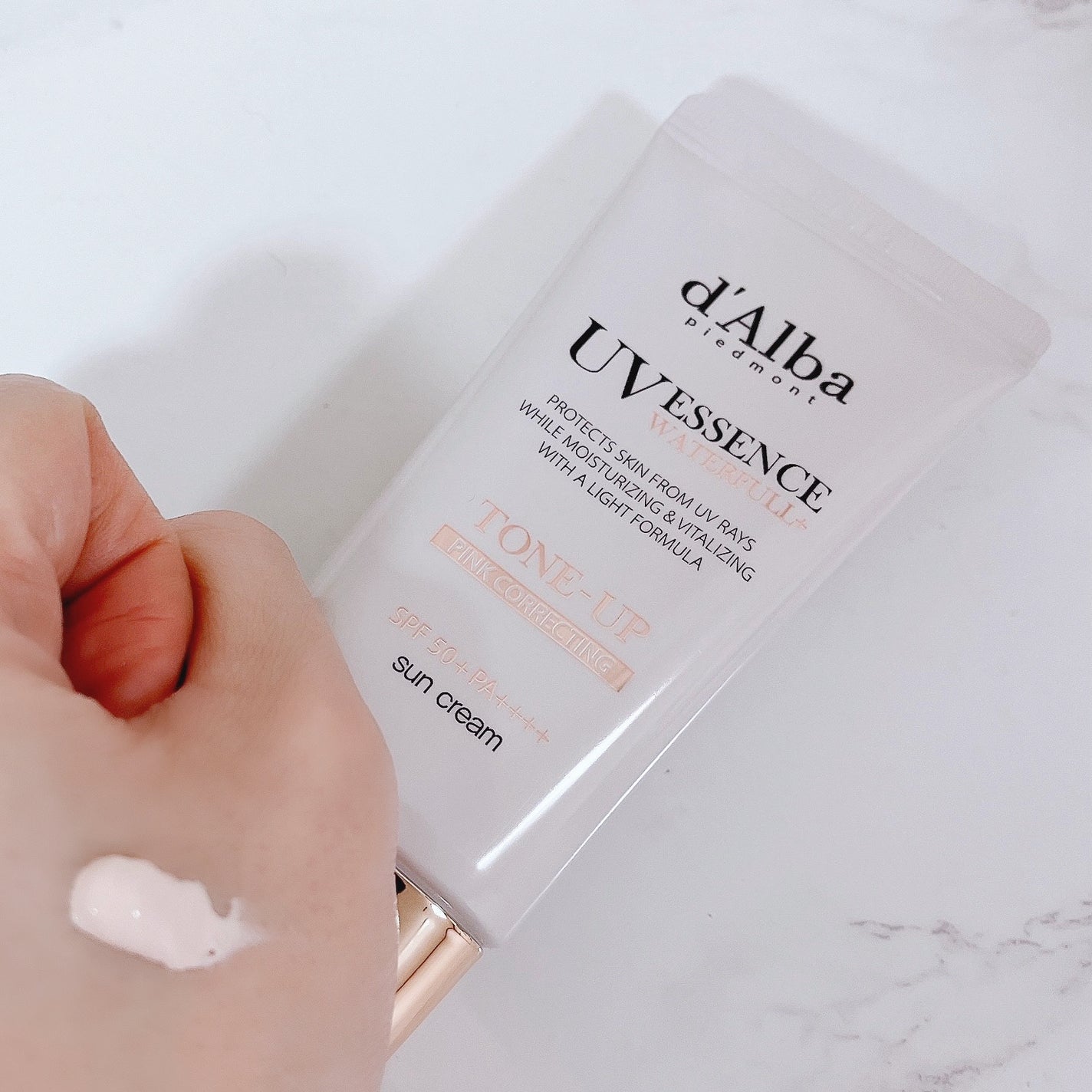 ウォータフルトーンアップサンクリーム/ダルバ/日焼け止めクリームを使ったクチコミ(1枚目)