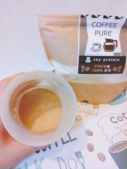 COFFEE PURE(ソイプロテイン)/ピュアパートナー/ソイプロテインを使ったクチコミ(4枚目)