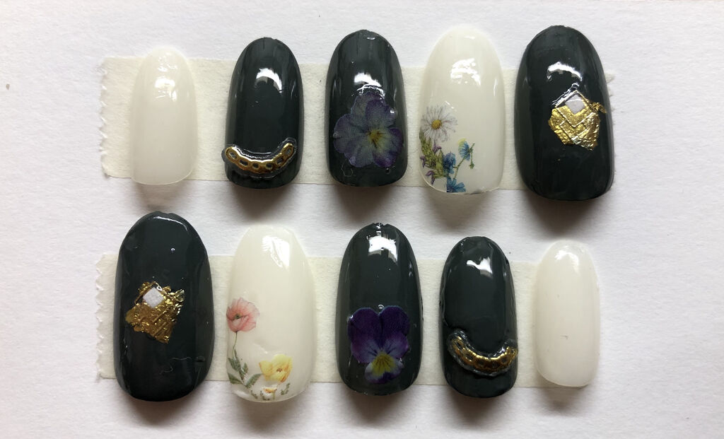 しずくネイルシール/キャンドゥ/ネイルシールを使ったクチコミ（1枚目）