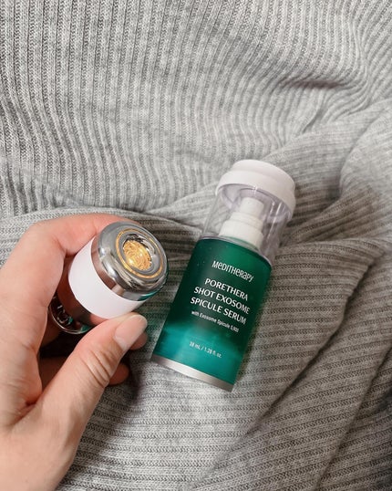 ポアセラショットエクソソームスピキュールセラム& ミニマイザー美顔/MEDITHERAPY/美容液を使ったクチコミ(4枚目)