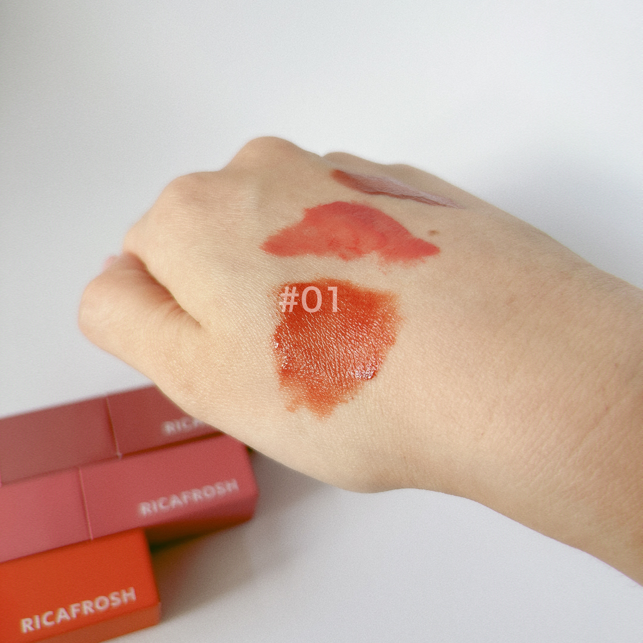 ジューシーリブティント/RICAFROSH/リップティントを使ったクチコミ（2枚目）