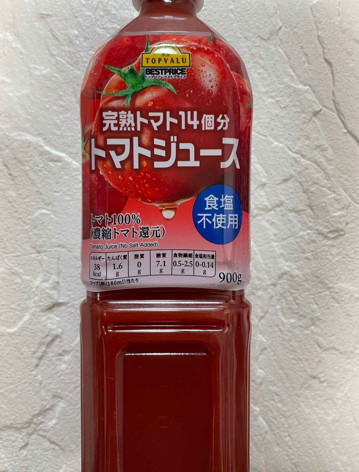トマトジュース（食塩無添加）/トップバリュ/野菜ジュースを使ったクチコミ（1枚目）