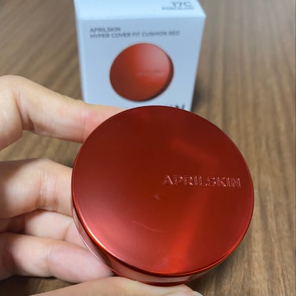 ハイパーカバーフィットクッション red/APRILSKIN/クッションファンデーションを使ったクチコミ(1枚目)