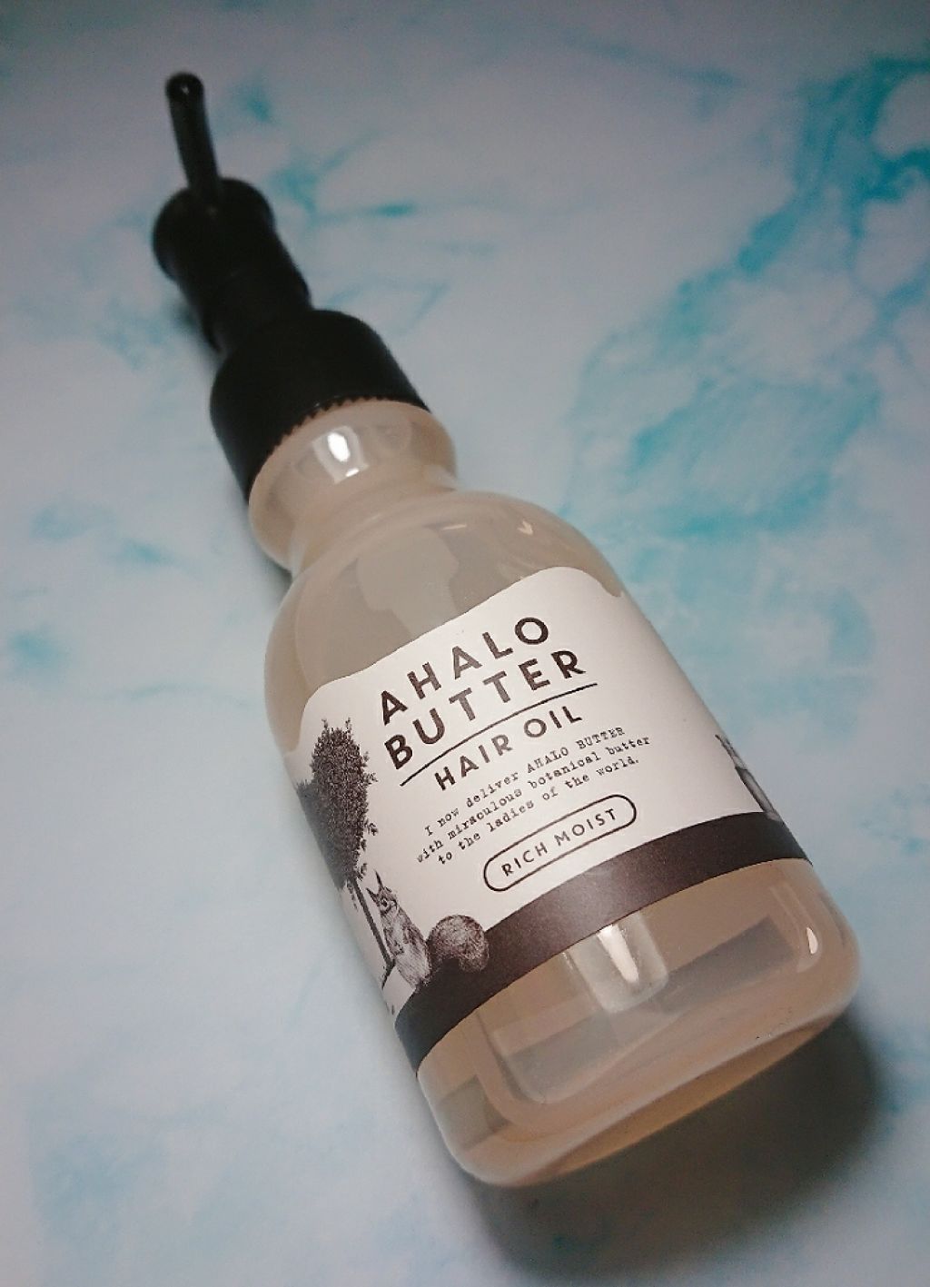 リッチモイスト バターとリッチオイルのツヤツヤヘアオイル/AHALO BUTTER/ヘアオイルを使ったクチコミ（1枚目）