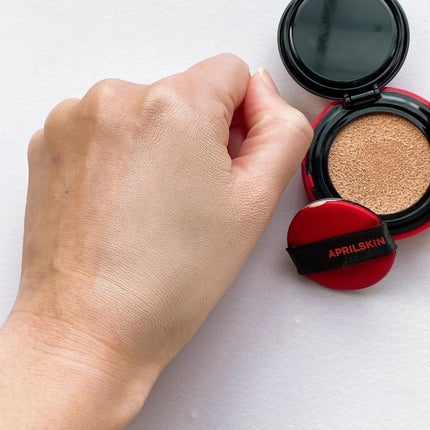 ハイパーカバーフィットクッション red/APRILSKIN/クッションファンデーションを使ったクチコミ(5枚目)