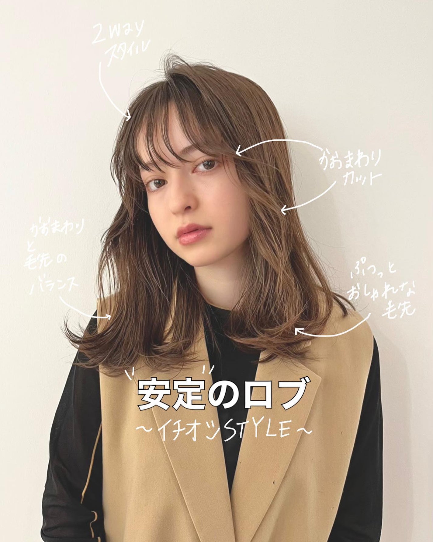 HARUNA on LIPS 「安定のロブ🌟🌟..顔周りのカットは毛先に合わせて切っています💞..」(1枚目)