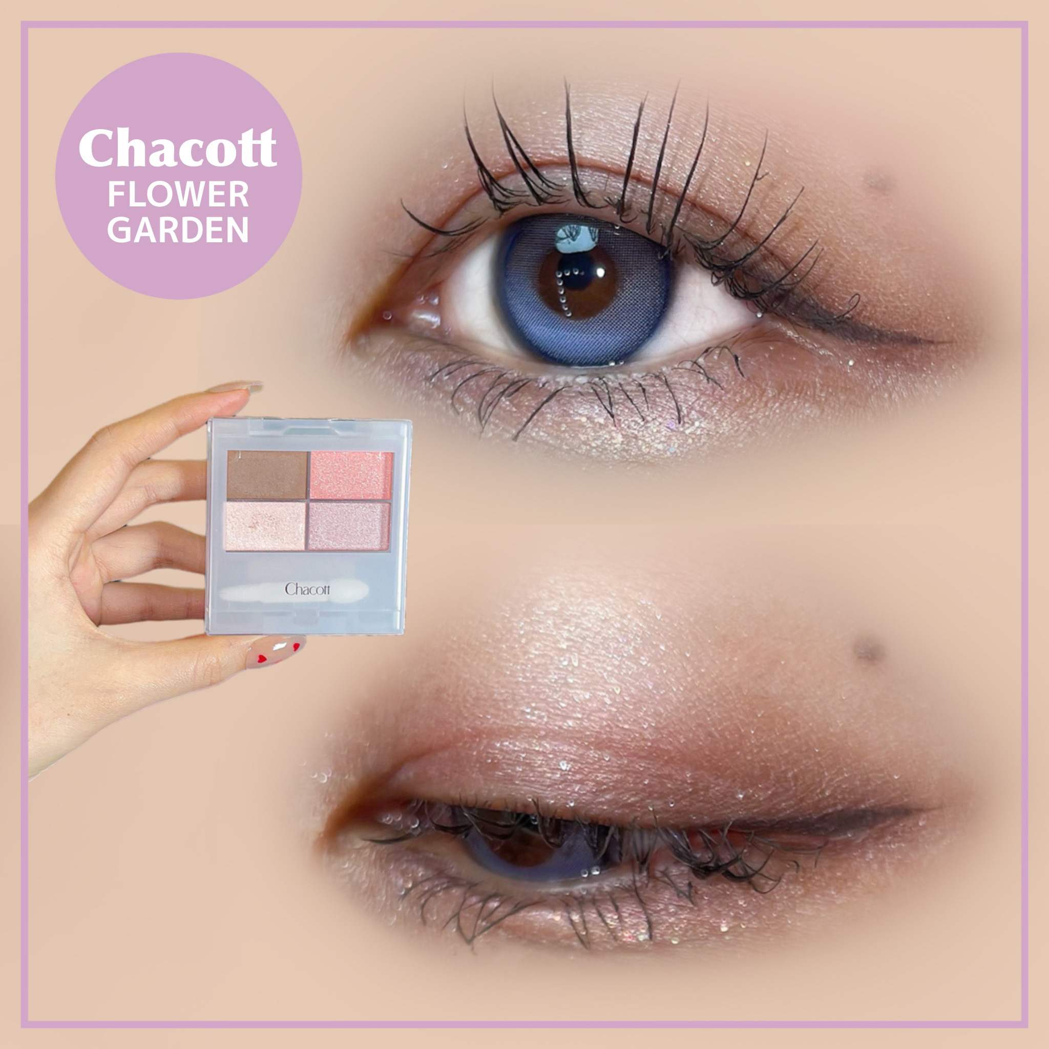 フェイスカラーパレット 513 フラワーガーデン/チャコット・コスメティクス/アイシャドウパレットを使ったクチコミ（3枚目）