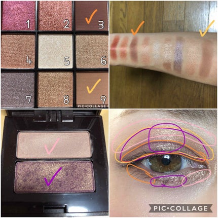 UR GLAM BLOOMING EYE COLOR PALETTE/U R GLAM/アイシャドウパレットを使ったクチコミ(4枚目)