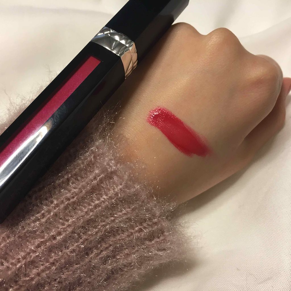 ルージュ ディオール リキッド 788 フレネティック サテン/Dior/口紅を使ったクチコミ（2枚目）